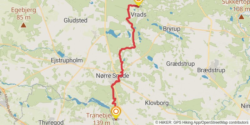Hærvejen stage 15 Map