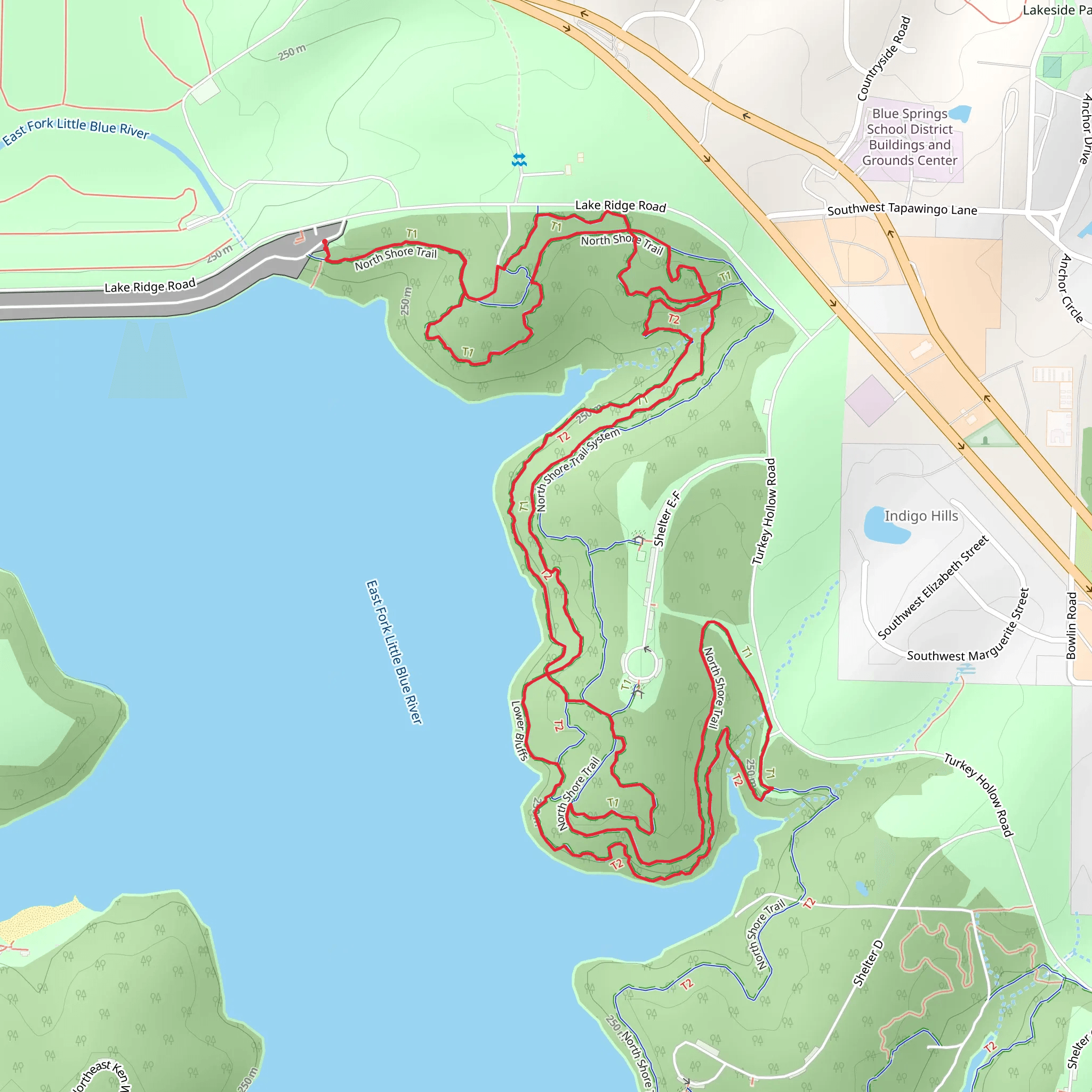 Shoreline Trail Loop mobile static map
