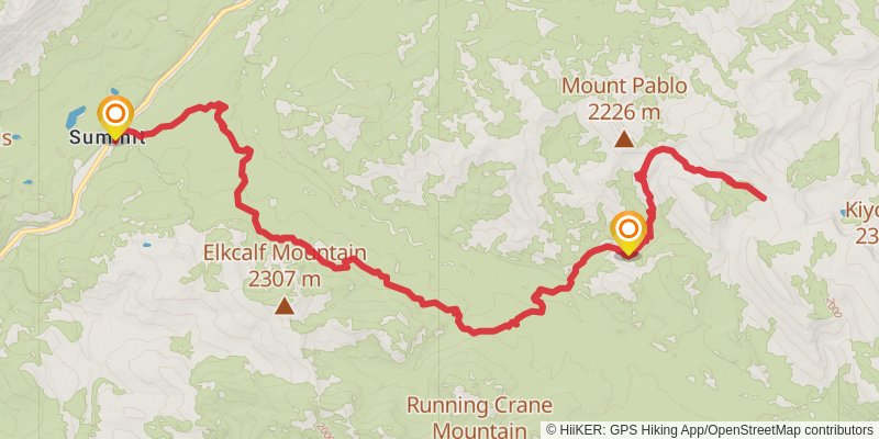 East Woods Creek via CDT stage 4 Map