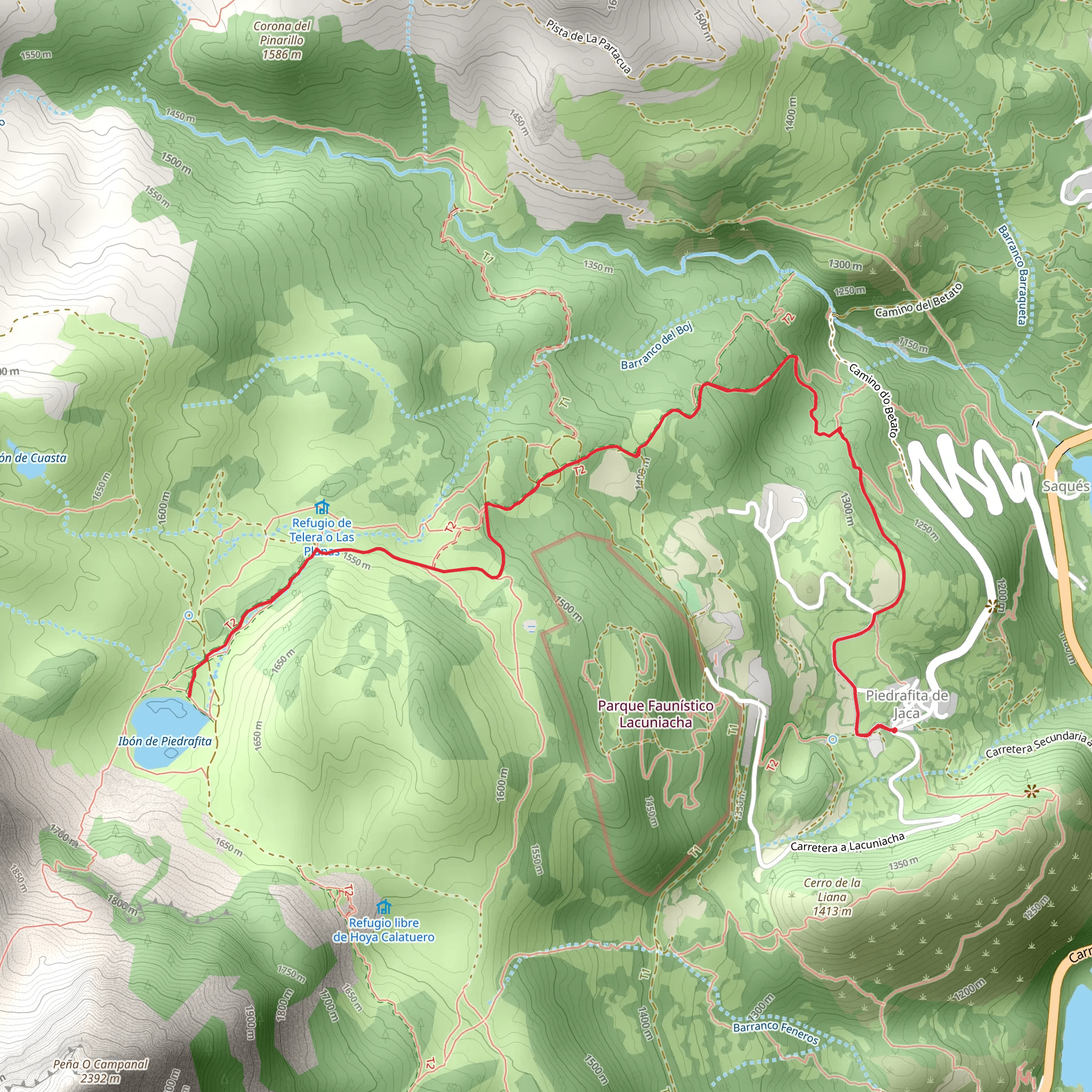 Piedrafita de Jaca - Ibón de Piedrafita PR HU 093-b mobile static map