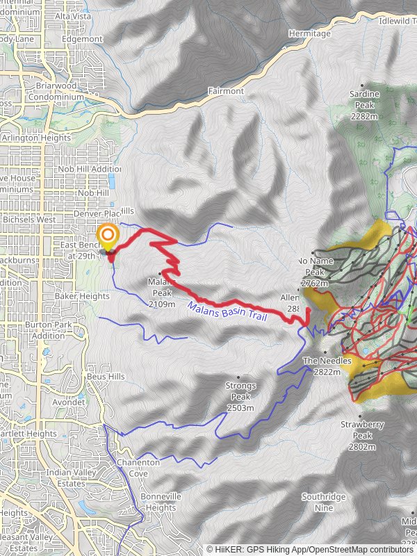 Malans Peak and Mount Ogden via Malans Basin Trail