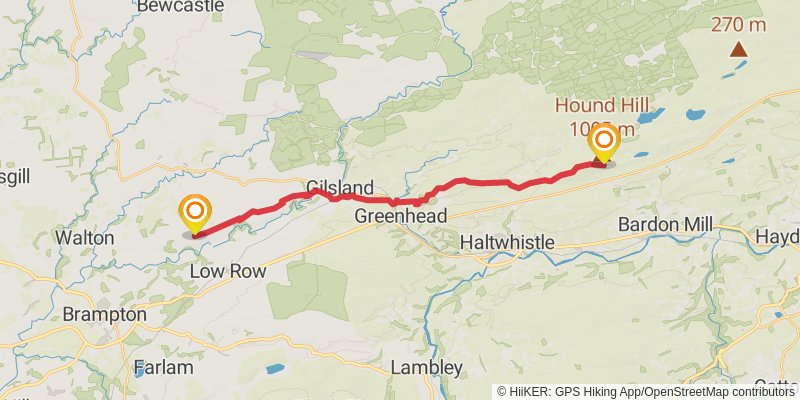 Hadrian's Wall Path stage 4 Map