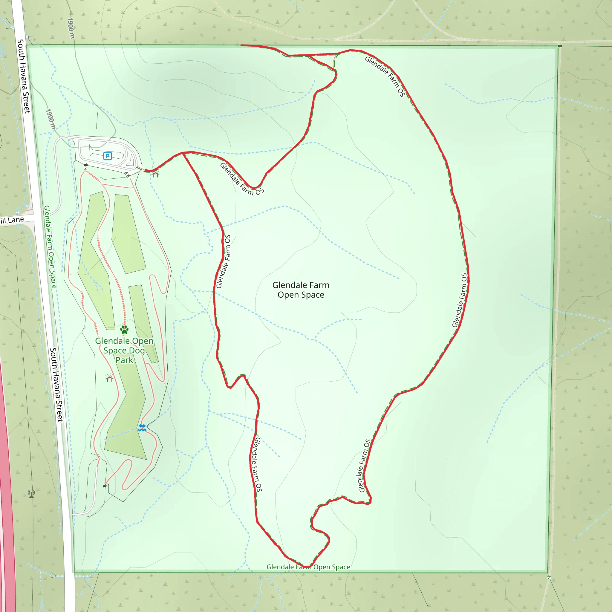 Glendale Farm Open Space Loop mobile static map