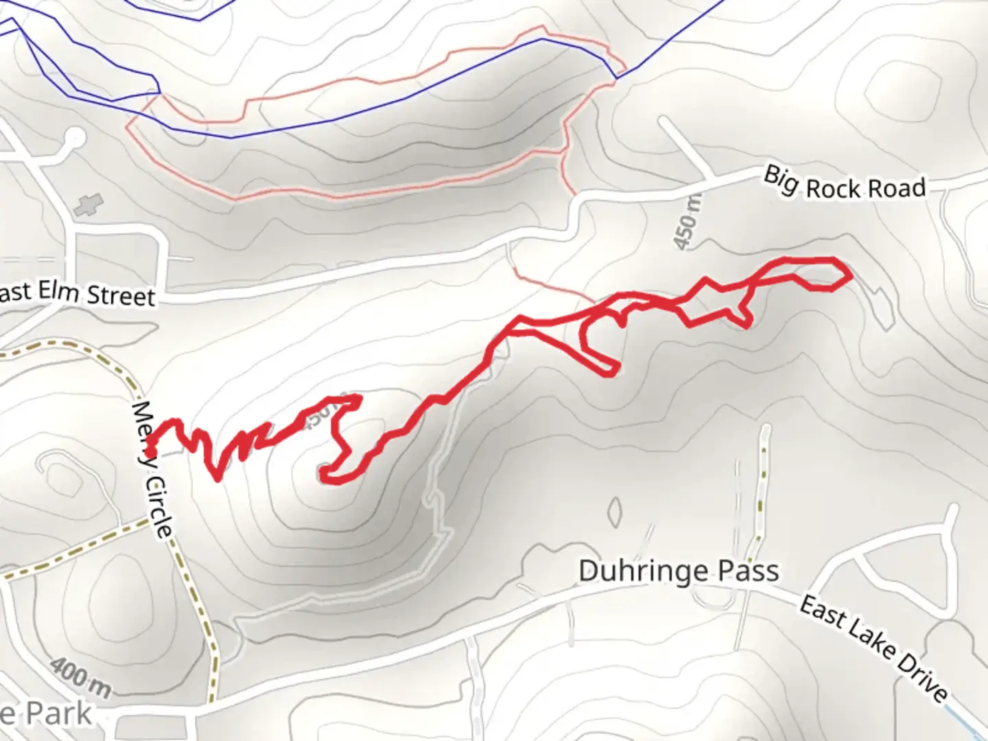 An image depicting the trail Black Trail 2 point 7 Mile Loop and its surrounding area.