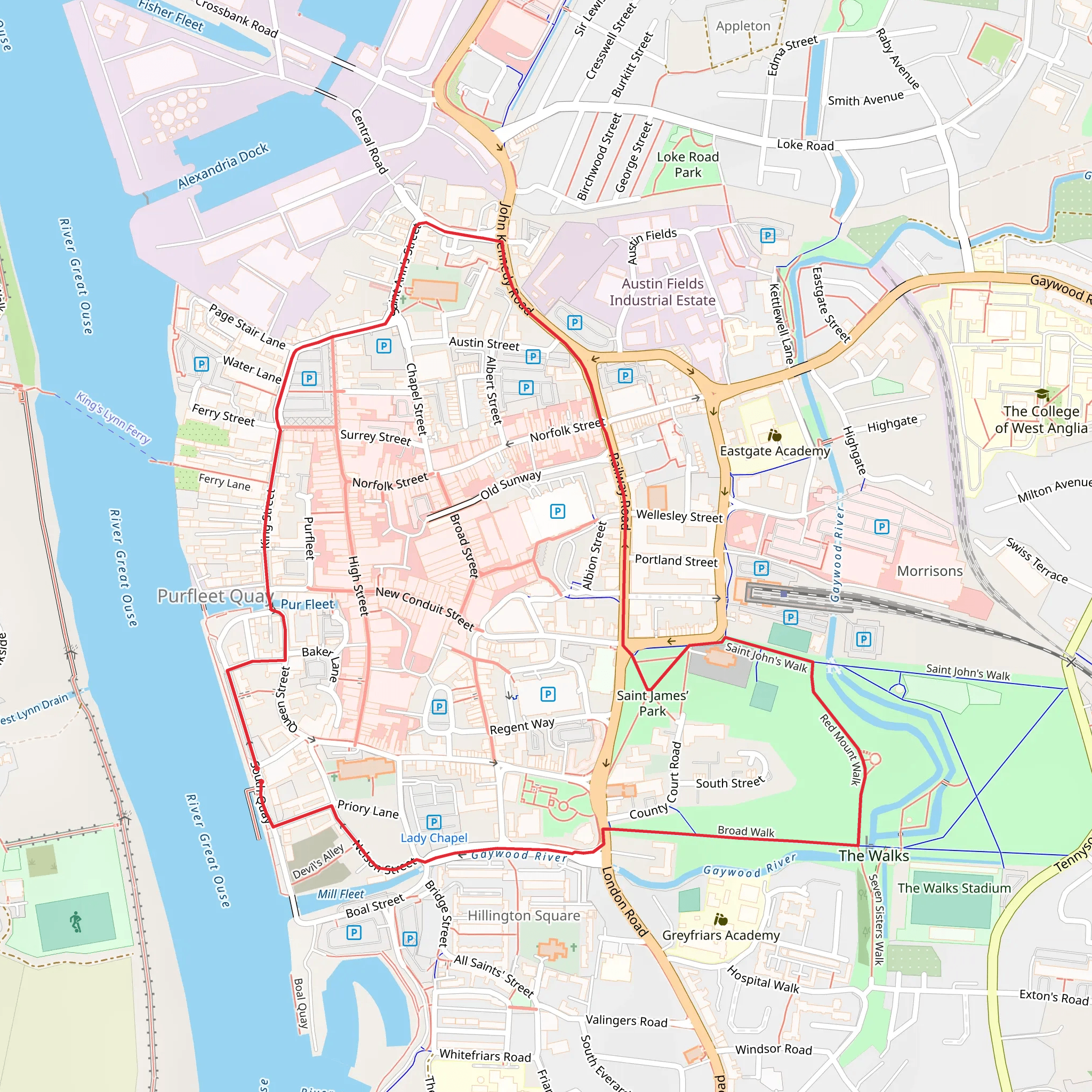 King’s Lynn Heritage Walk - Norfolk mobile static map