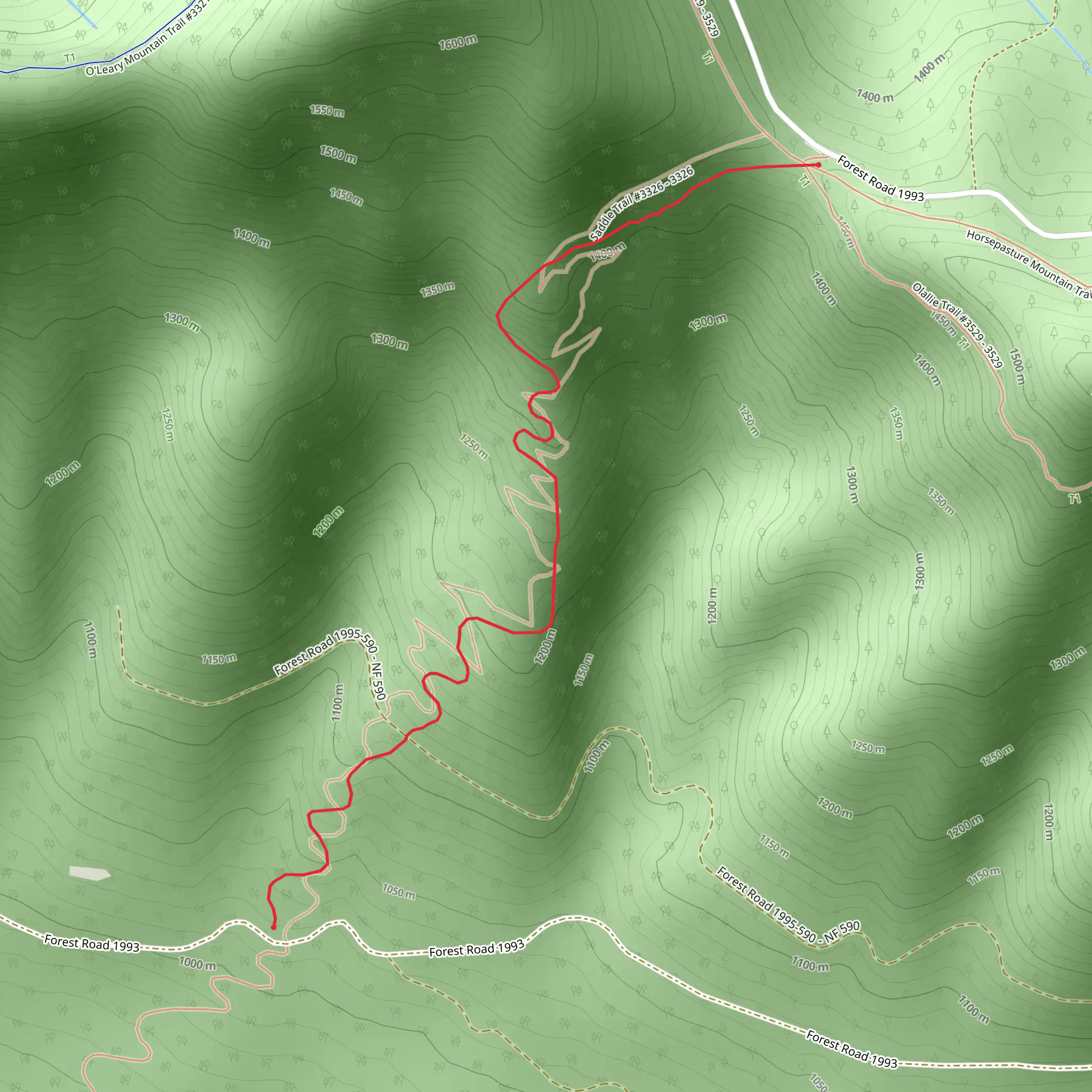 Saddle Trail mobile static map