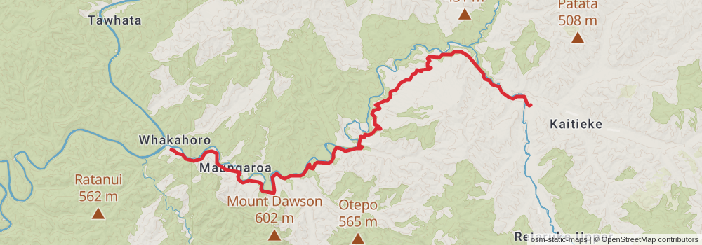 Te Araroa Trail stage 66 Map