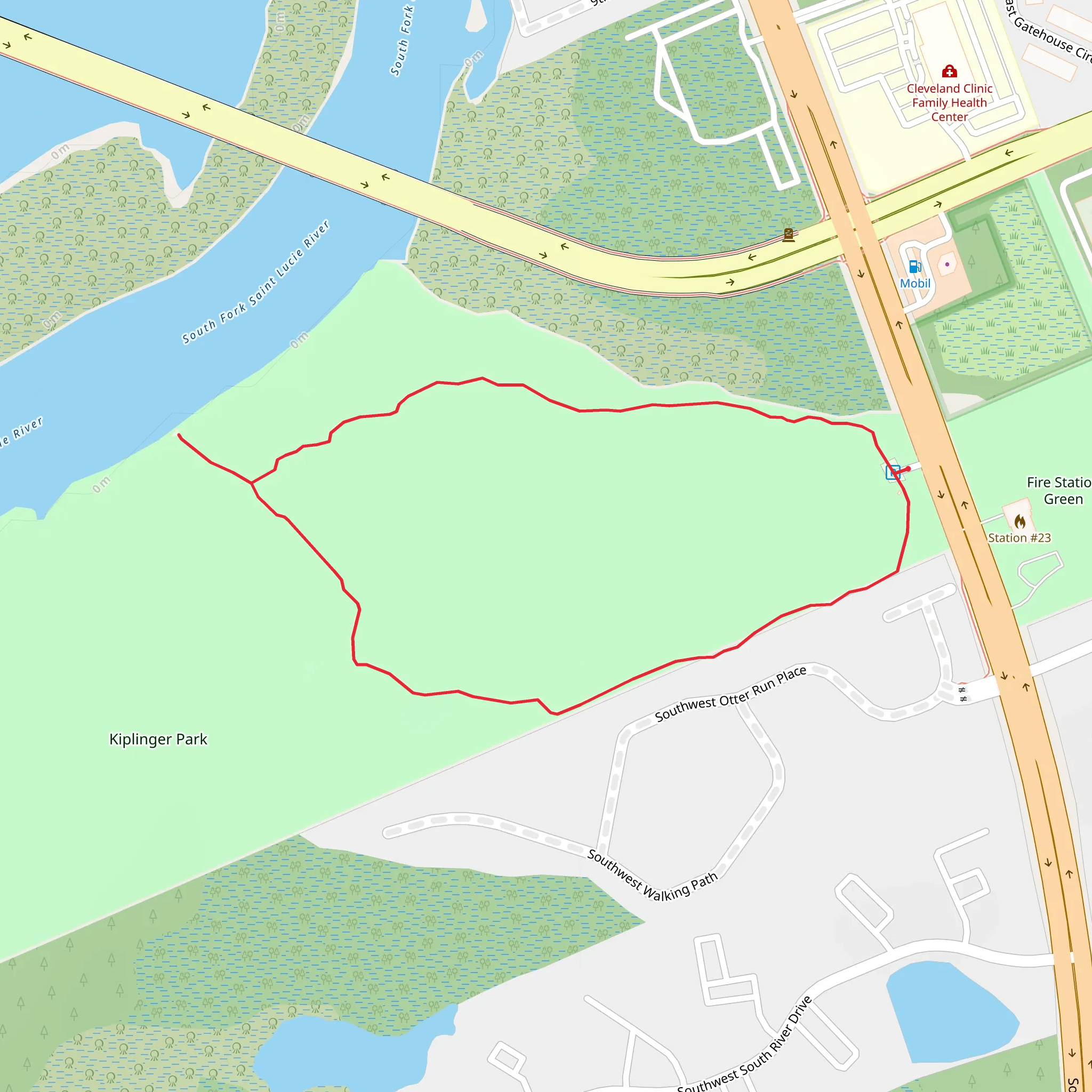 Kiplinger Park Loop mobile static map