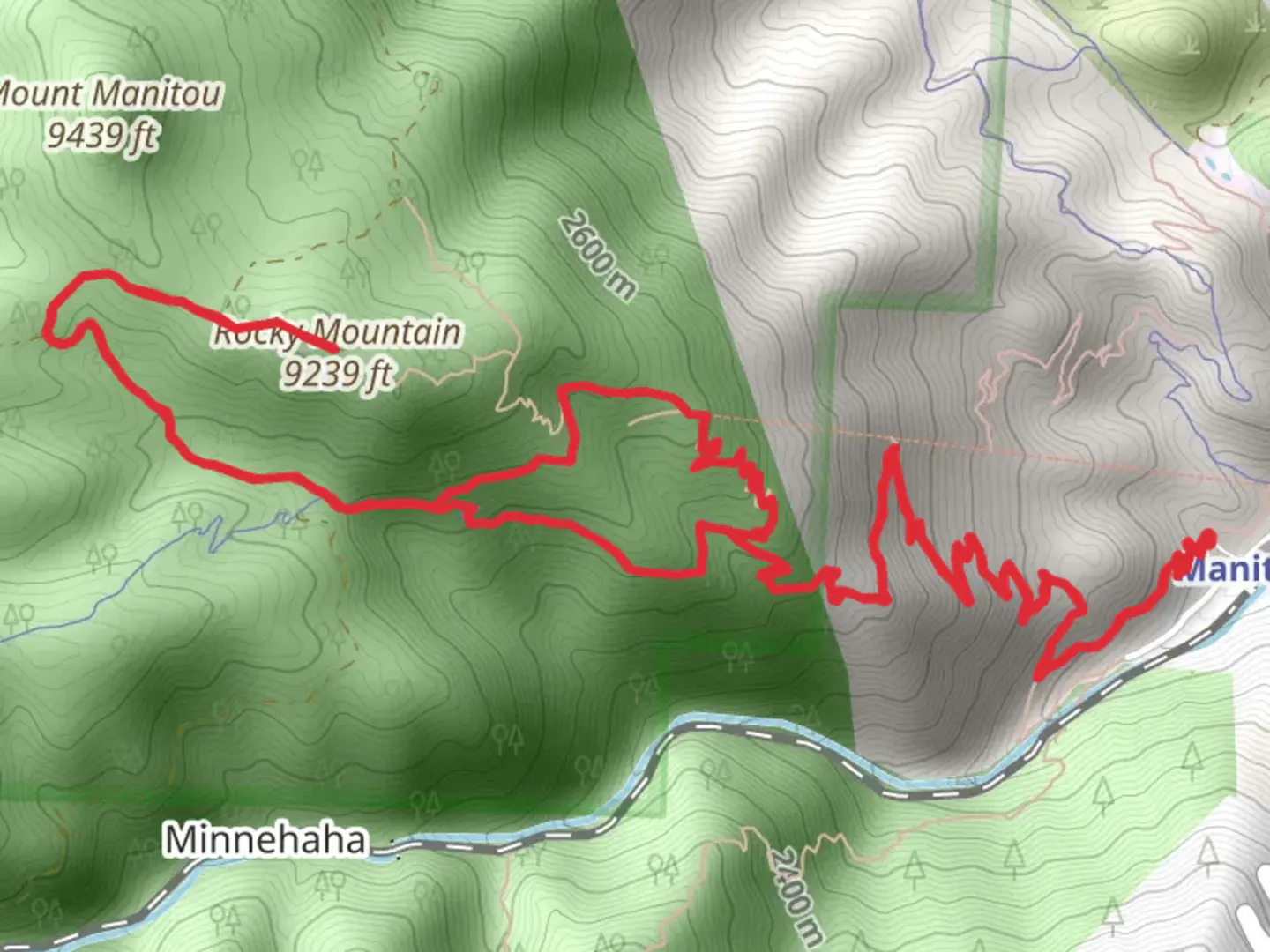 An image depicting the trail Rocky Mountain and Barr Loop Trail and its surrounding area.
