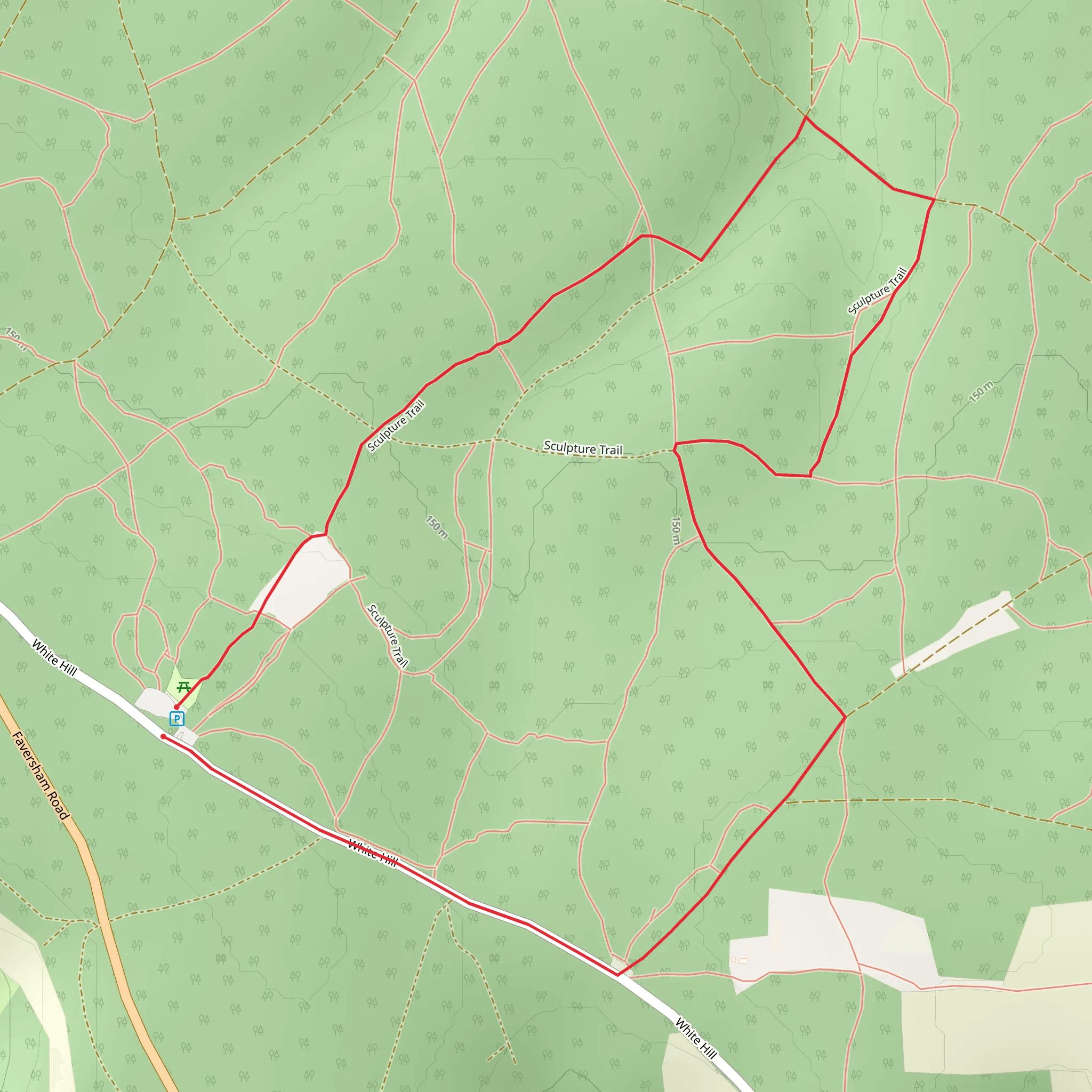 King's Wood Kent mobile static map