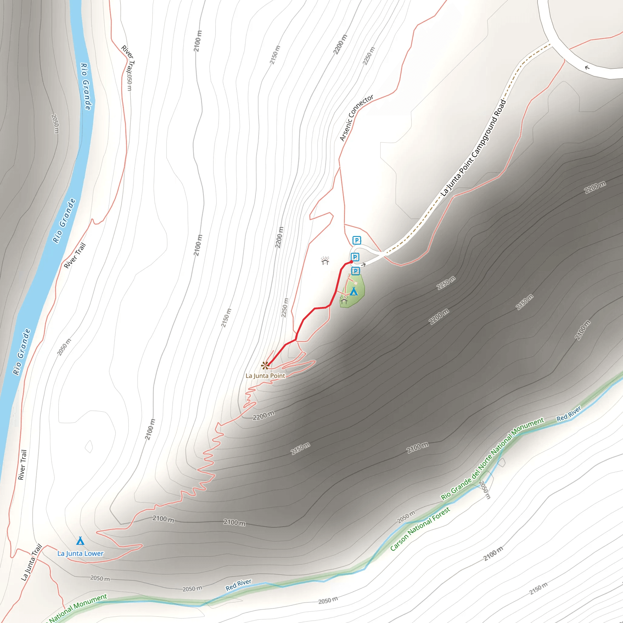 La Junta Point Campground mobile static map