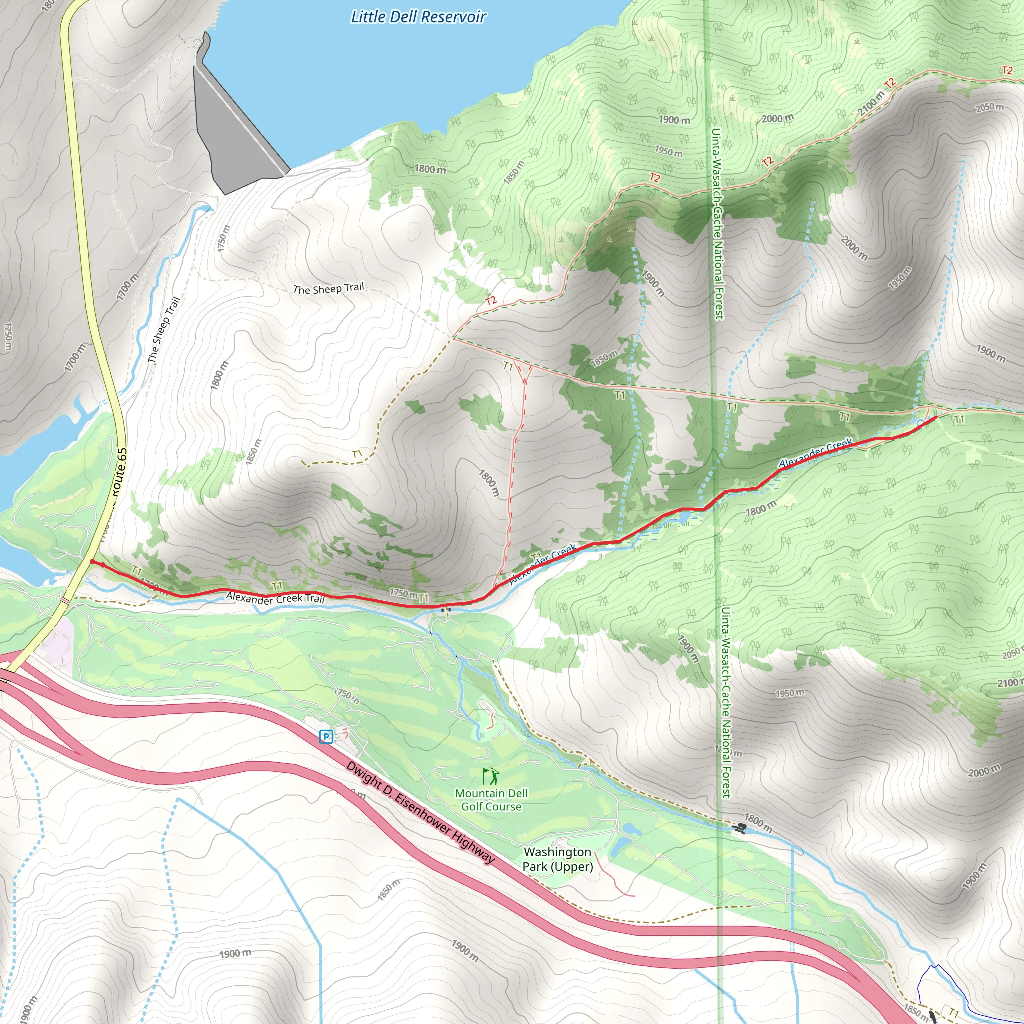 Alexander Creek Trail mobile static map