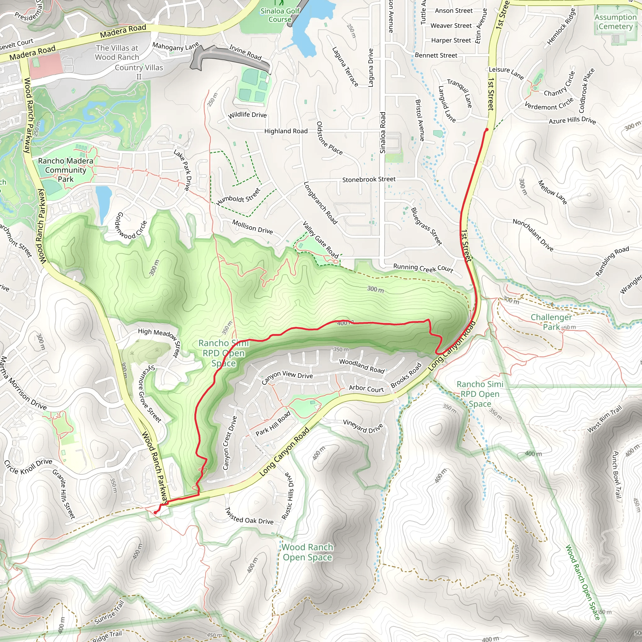 Canyon View Trail mobile static map