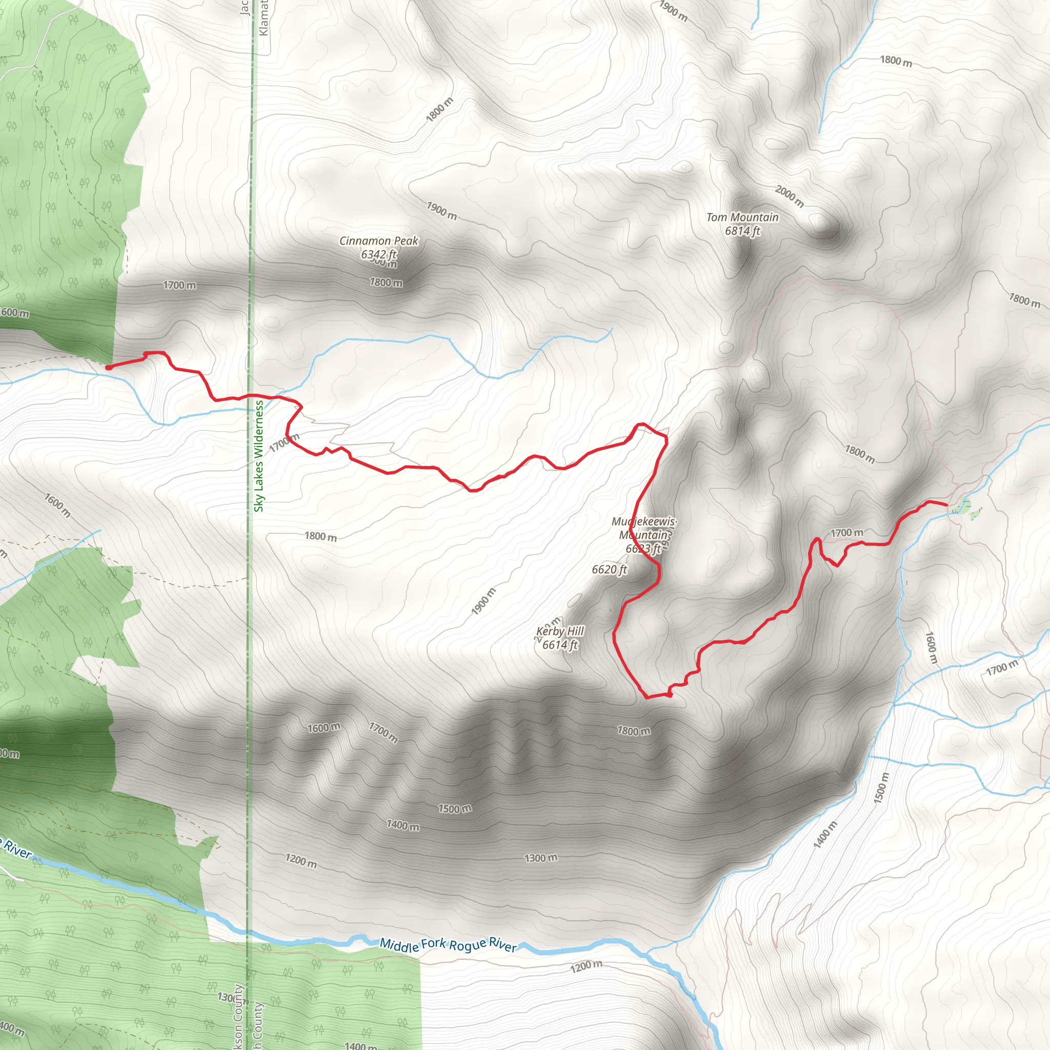 Mudjekeewis Trail mobile static map