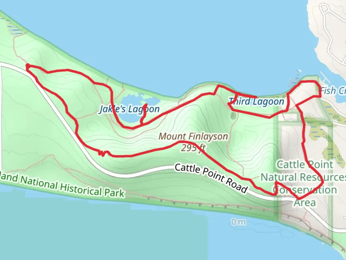 An image depicting the trail Jakle's Lagoon, Third Lagoon and Mount Finalson Trail and its surrounding area.