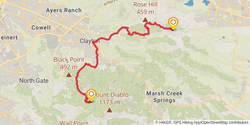 American Discovery Trail - California stage 24 Map