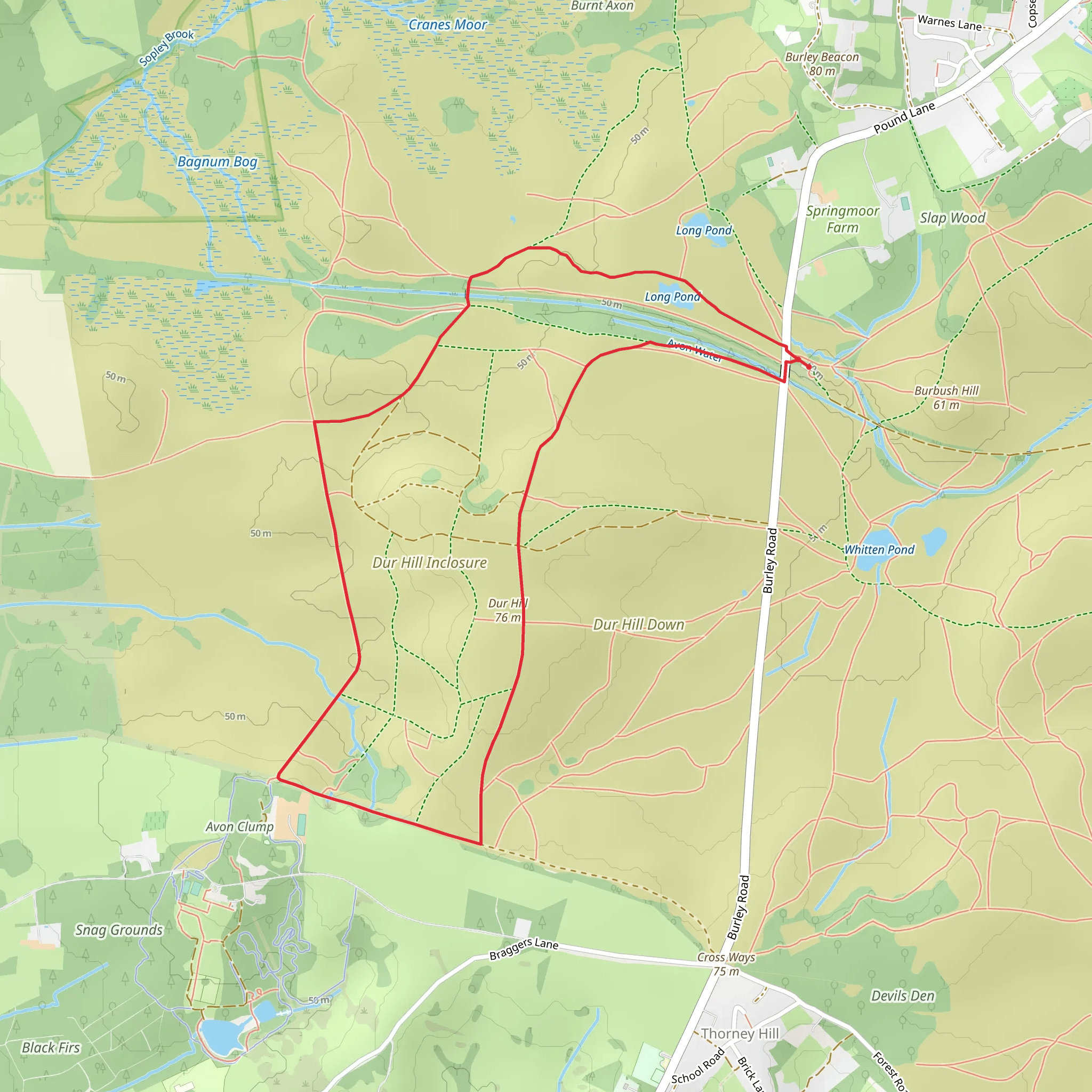Dur Hill Inclosure Loop mobile static map