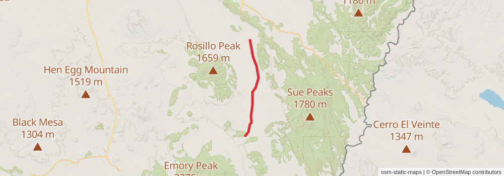 American Perimeter Trail - Texas Primary stage 33 Map
