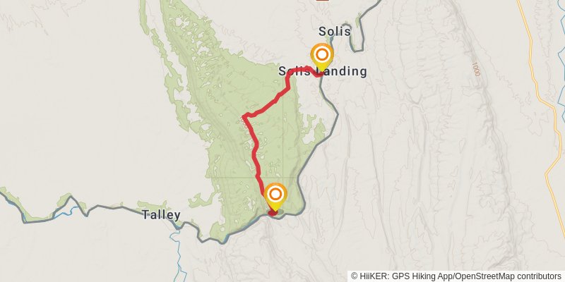 Cross Canyon Trail stage 2 Map