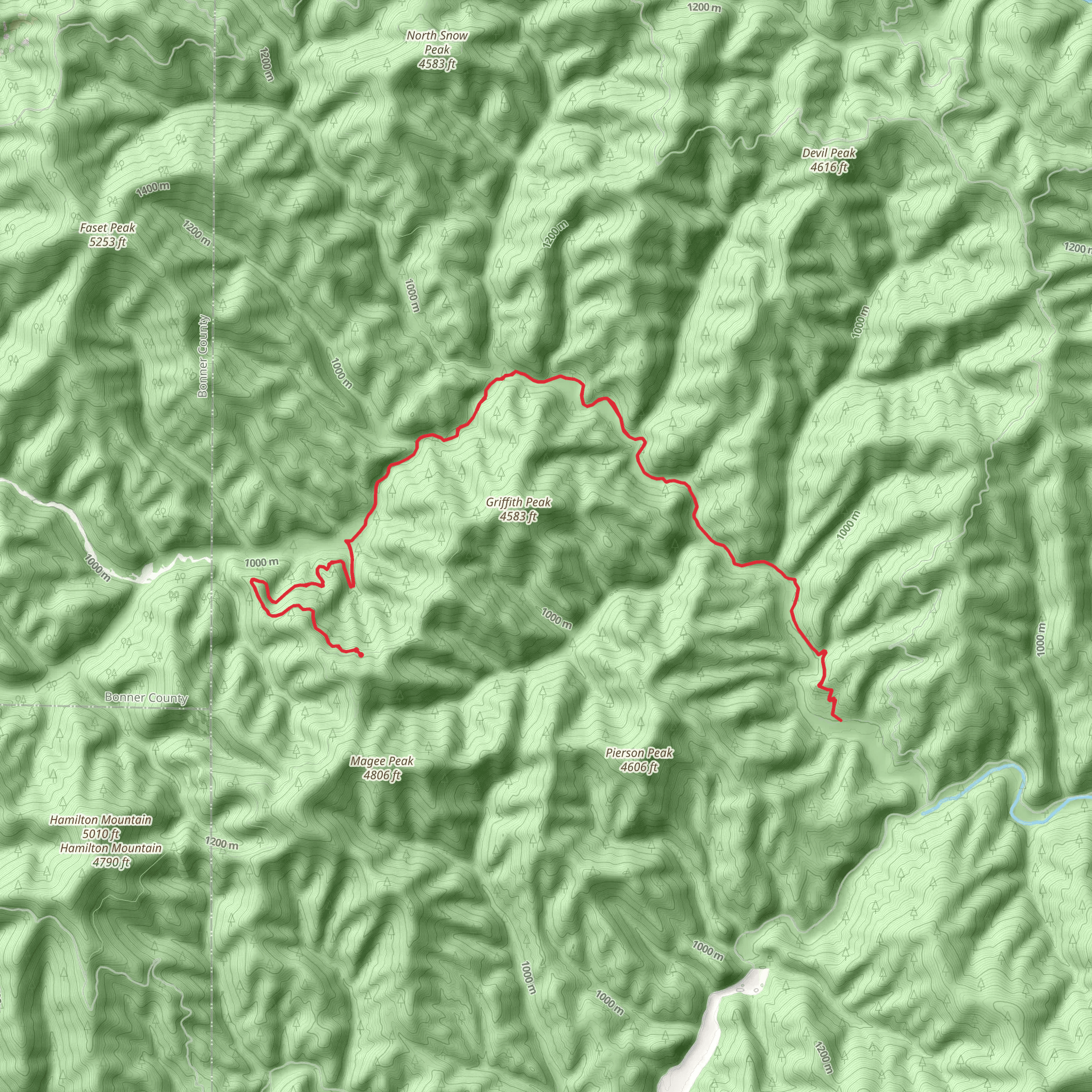 Independence Creek Trail mobile static map