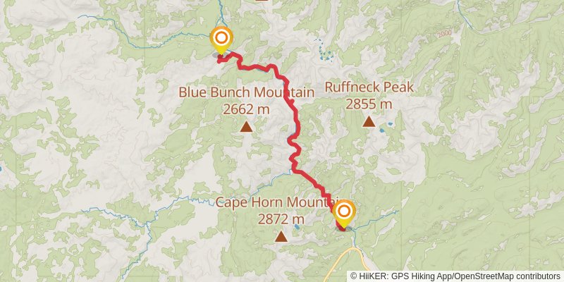 Idaho Centennial Trail stage 22 Map