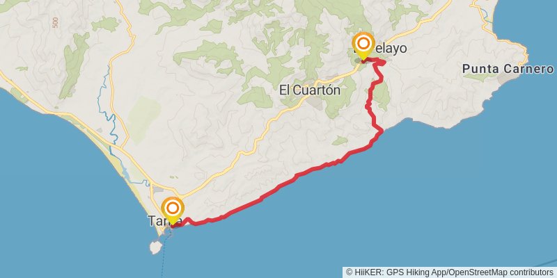 Andalucian Coast to Coast Walk stage 23 Map
