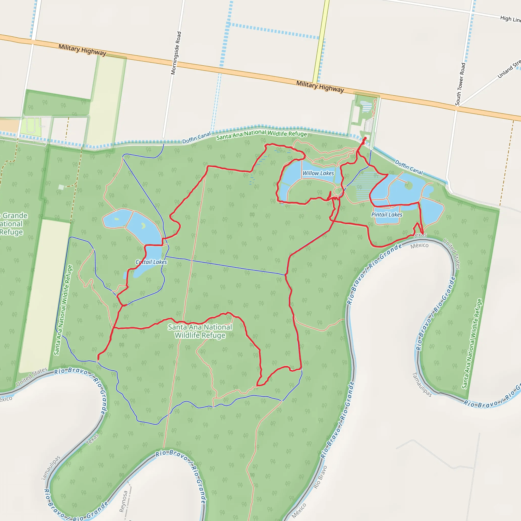 Santa Ana Loop Trail mobile static map