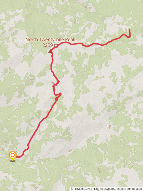 N Fork Twentymile Trail mobile static map