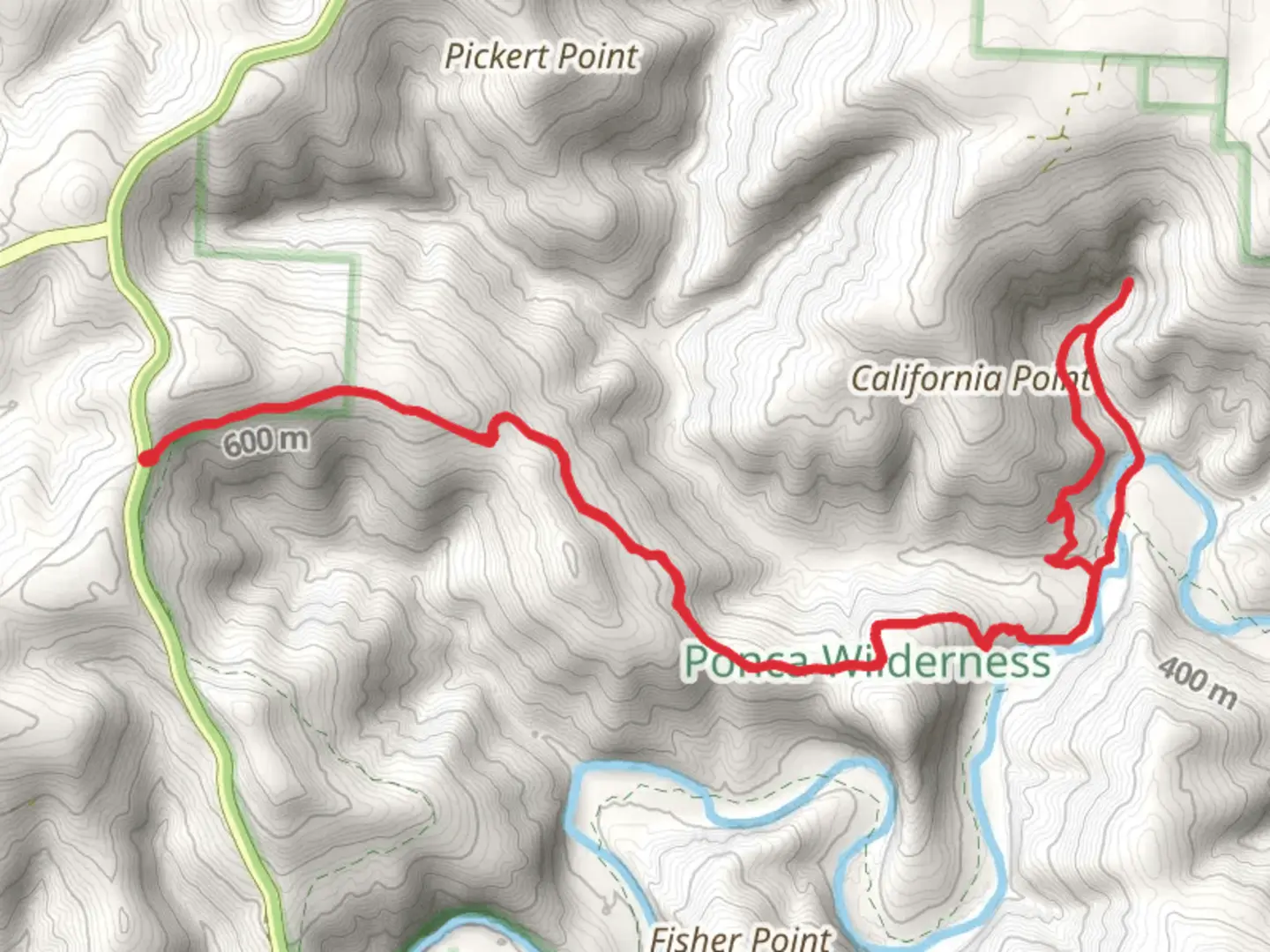 An image depicting the trail River to HH Trail and its surrounding area.