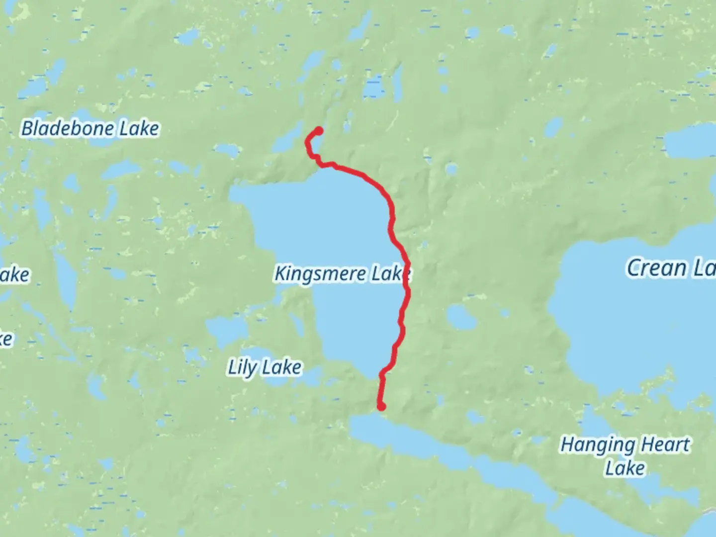 An image depicting the trail Grey Owl Trail and its surrounding area.