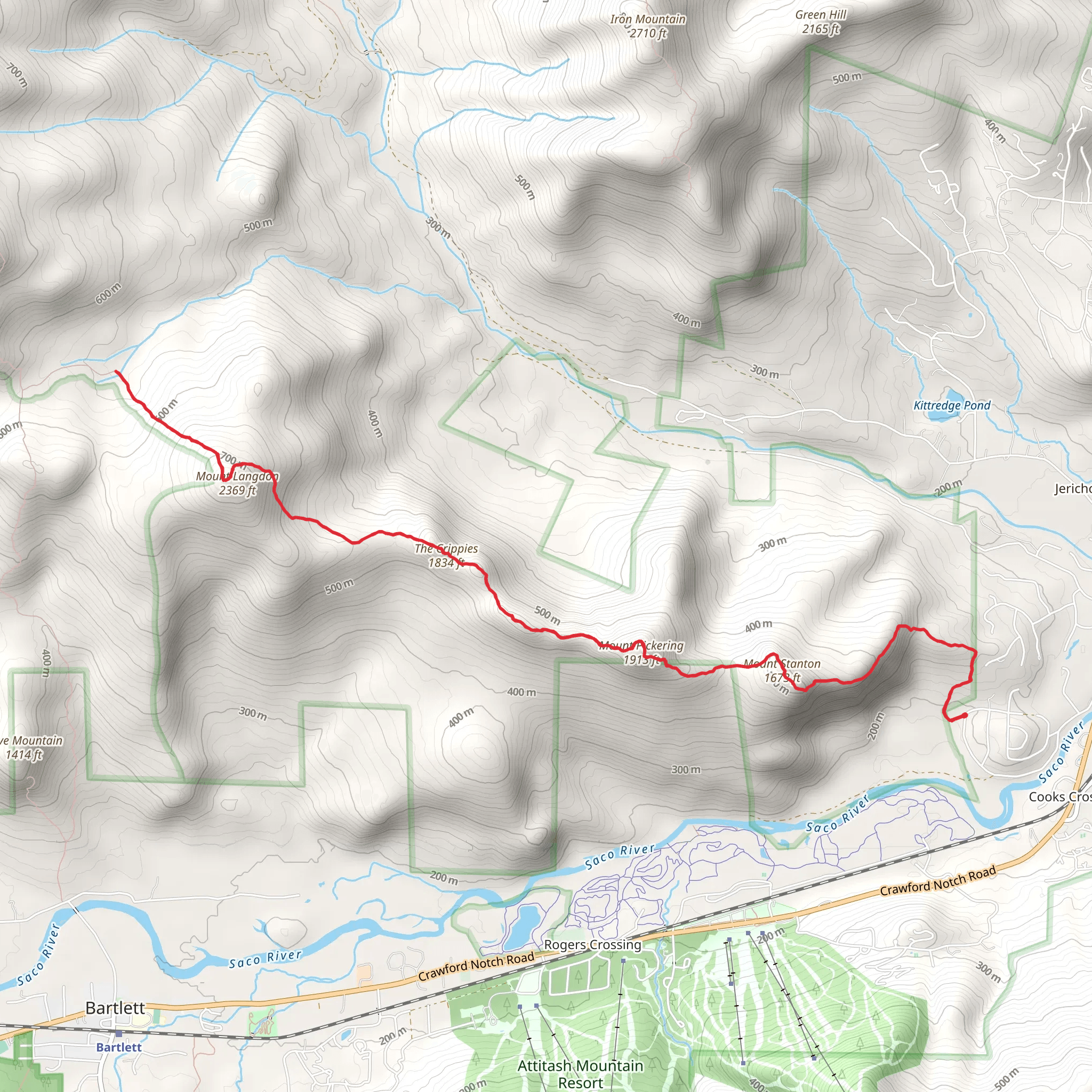 Mount Stanton Trail mobile static map