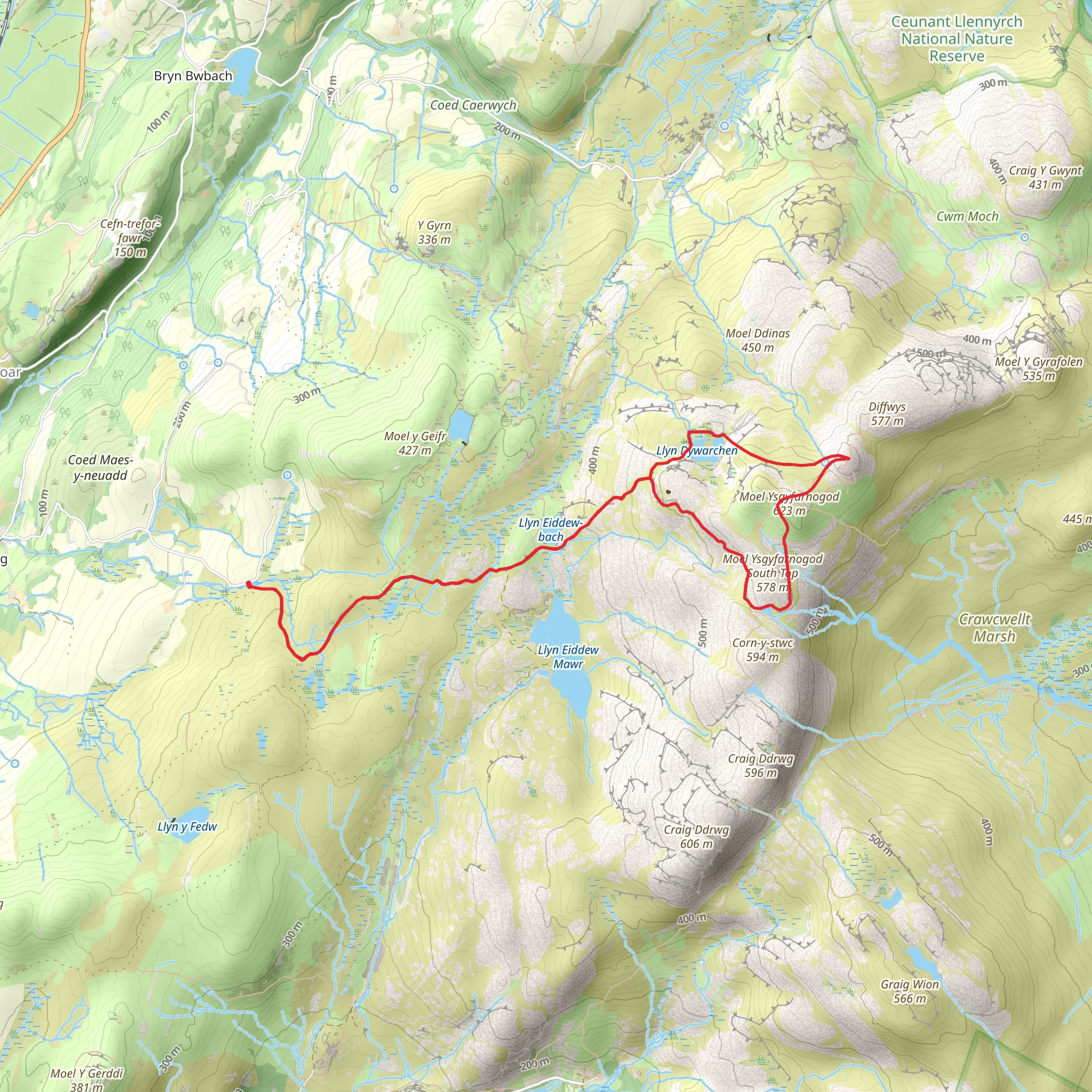 Moel Ysgyfarnogod mobile static map