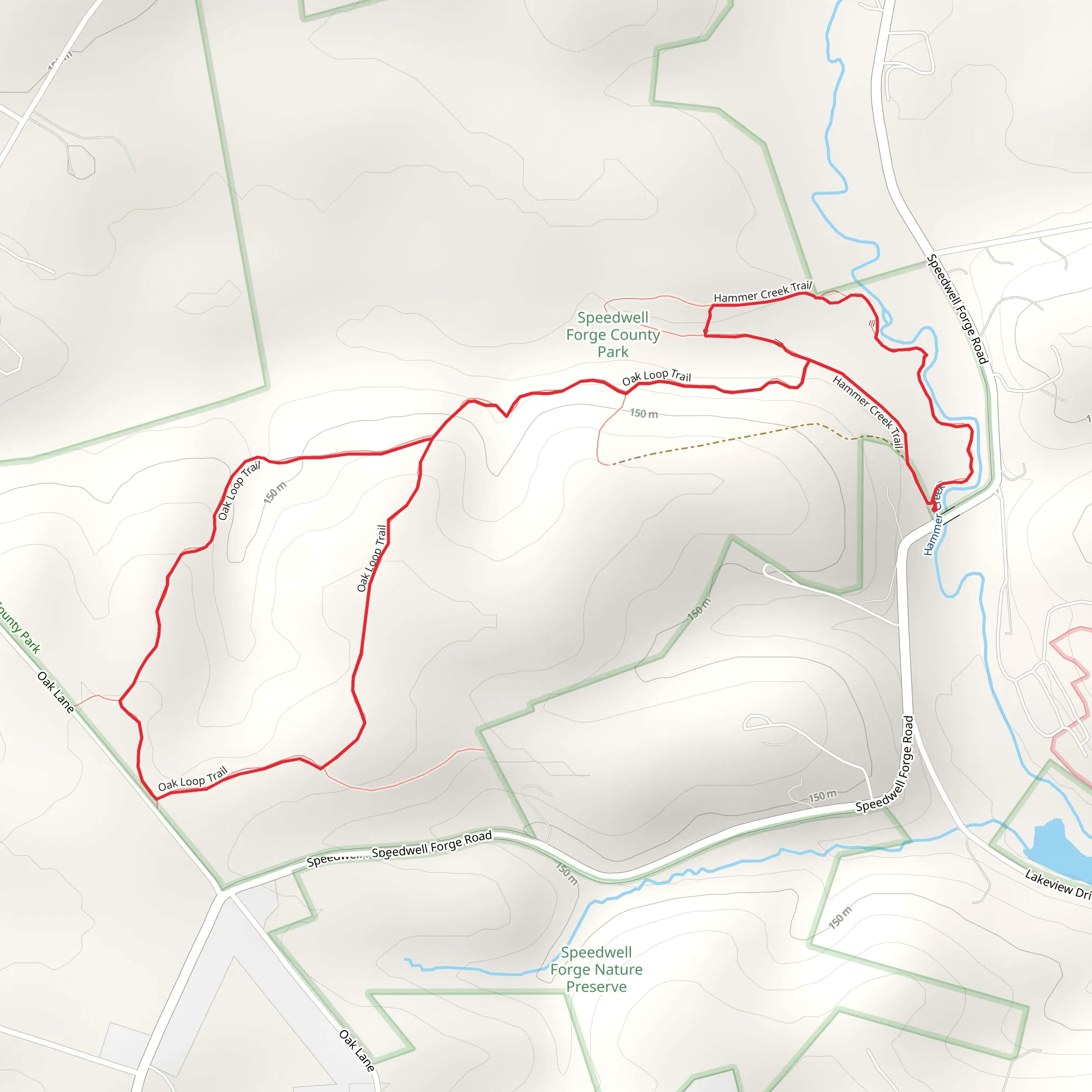 Speedwell Forge County Park Loop mobile static map