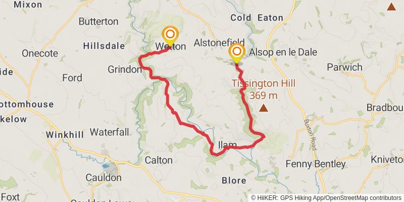 White Peak Way stage 3 Map