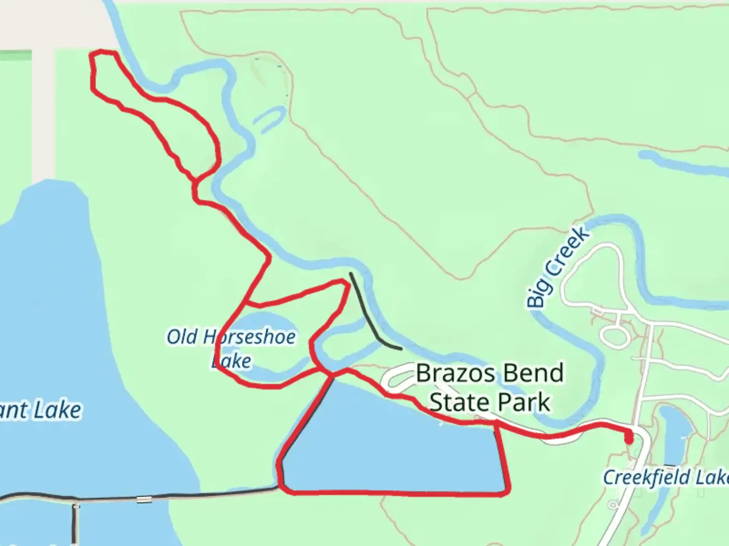 An image depicting the trail Elm Lake and Big Creek Loop Trail and its surrounding area.