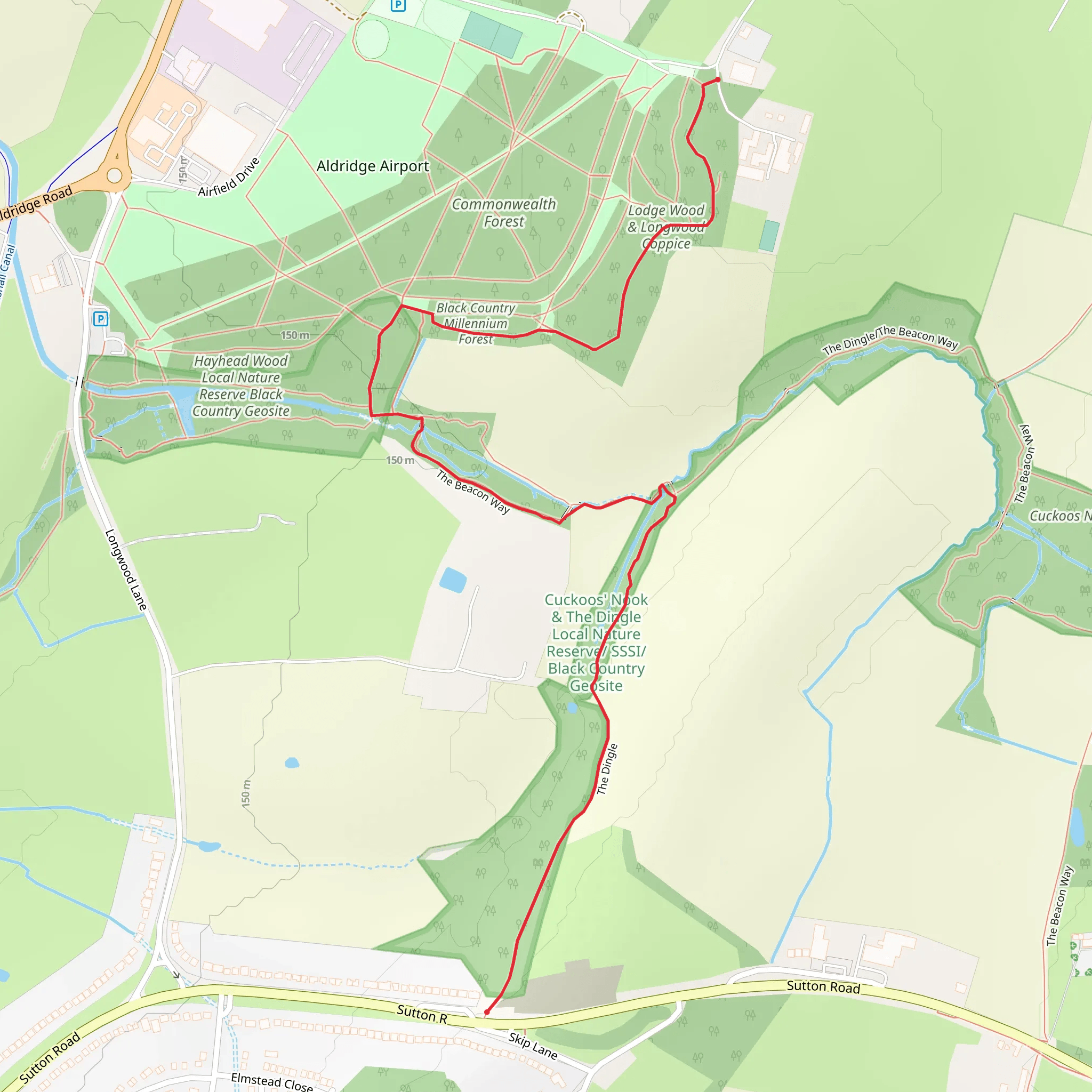 The Dingle Walk mobile static map