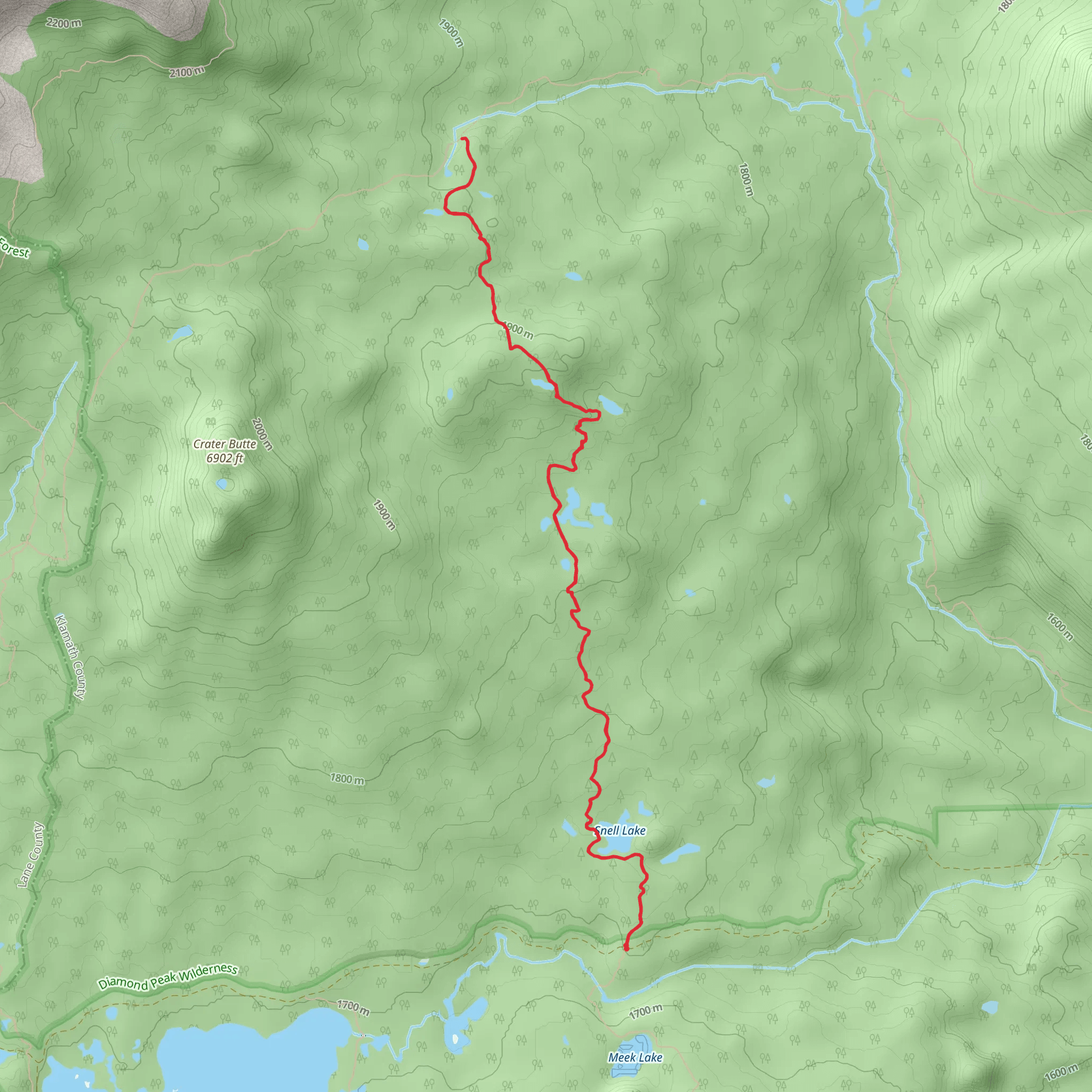 Snell Lake Trail mobile static map
