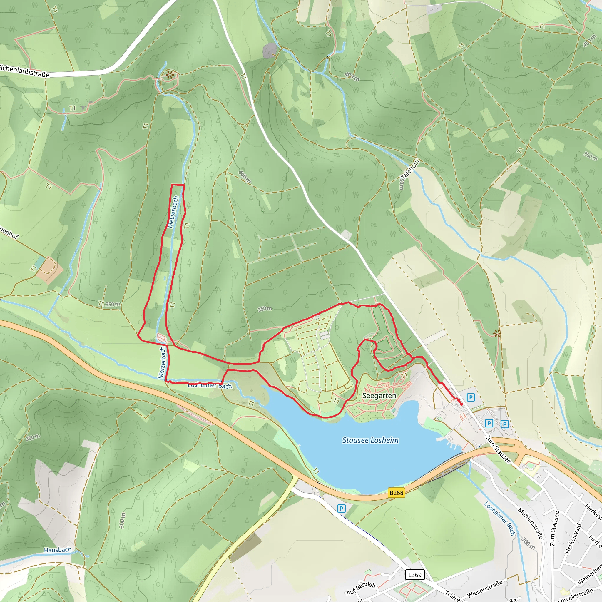 Seegarten and Stausee Losheim Loop mobile static map