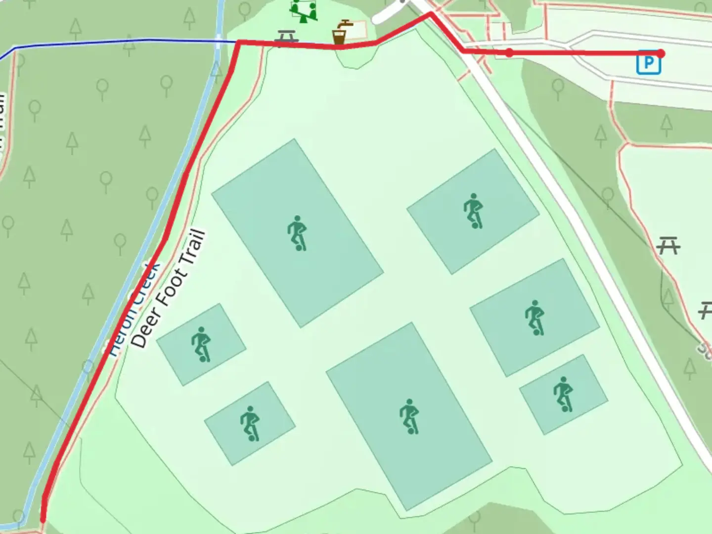 An image depicting the trail Deer Foot Trail and its surrounding area.