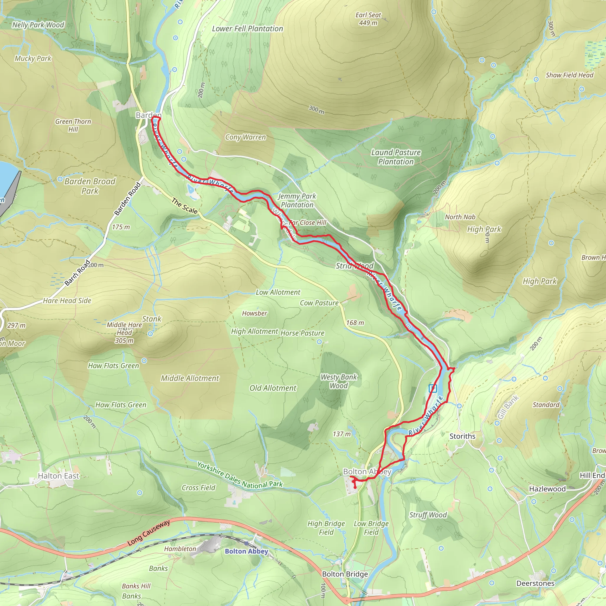 Bolton Abby North Yorkshire mobile static map