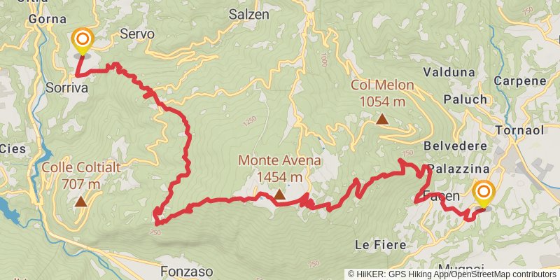 Camino Delle Dolomiti stage 2 Map