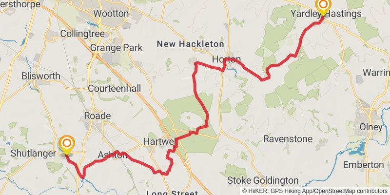 Northamptonshire Loop Walk stage 3 Map
