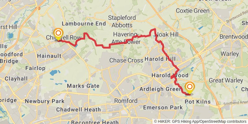 London Loop Trail stage 11 Map