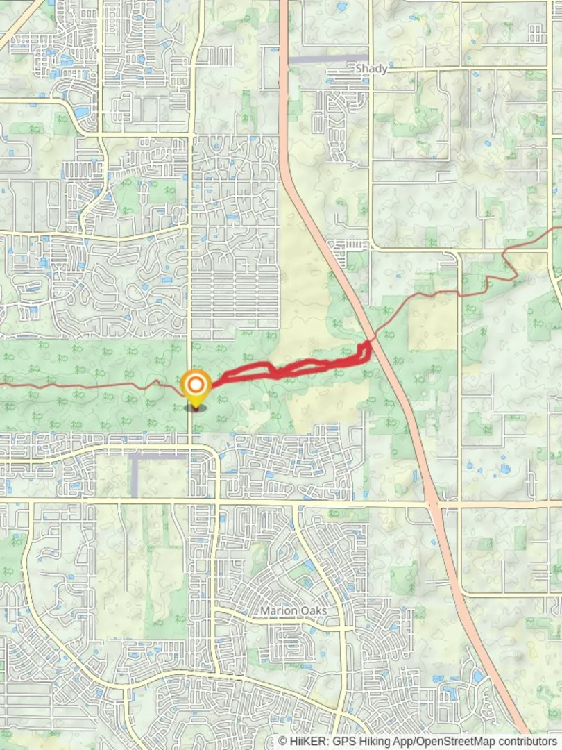 An image depicting the trail Cross Florida Greenway Land Bridge and New Years Loop and its surrounding area.