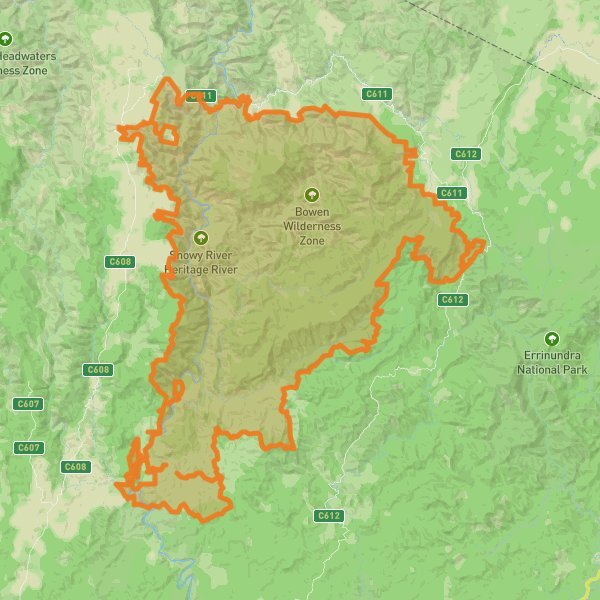 Snowy River National Park mobile static map