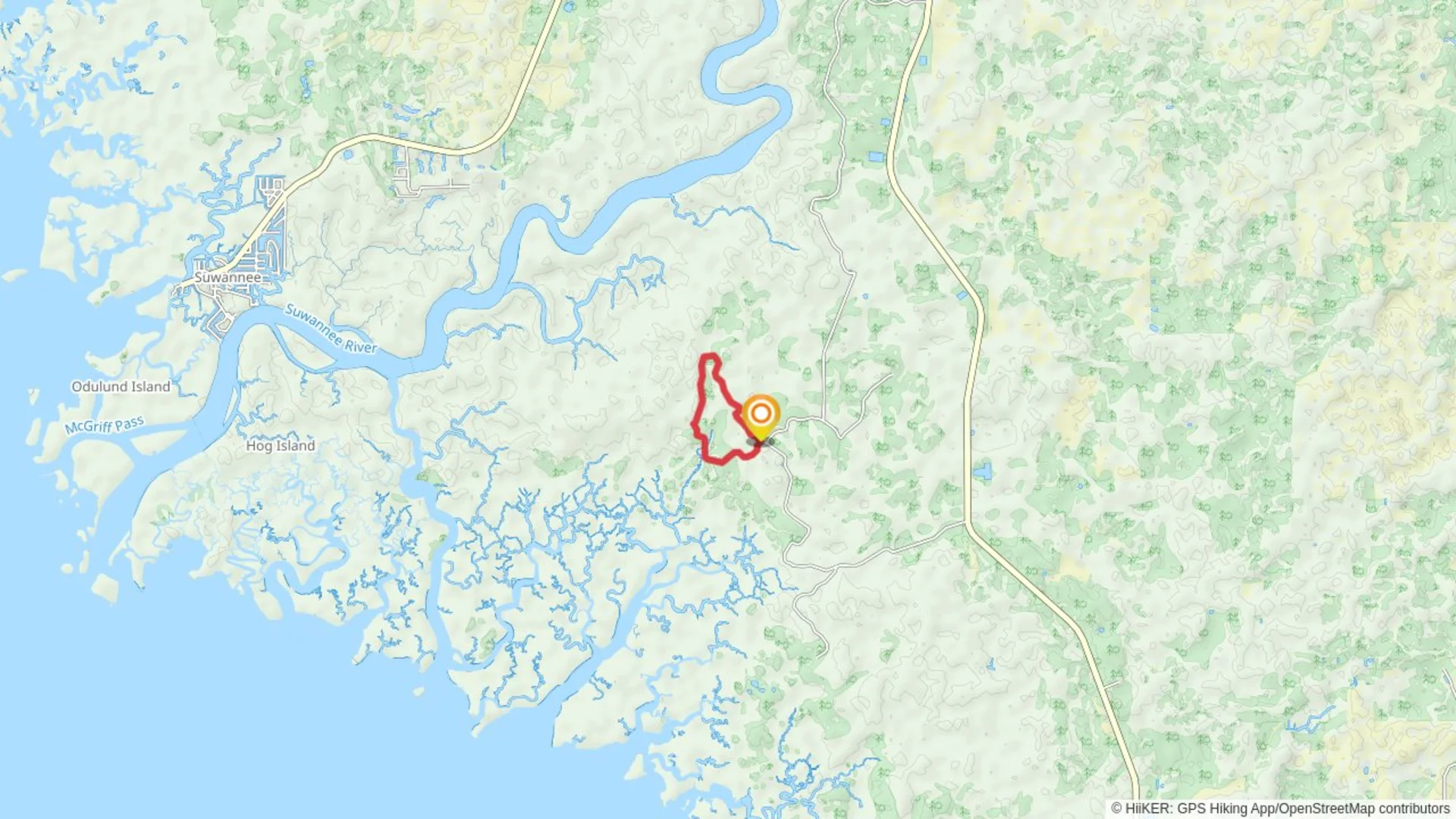 An image depicting the trail Barnett Creek Loop Trail and its surrounding area.