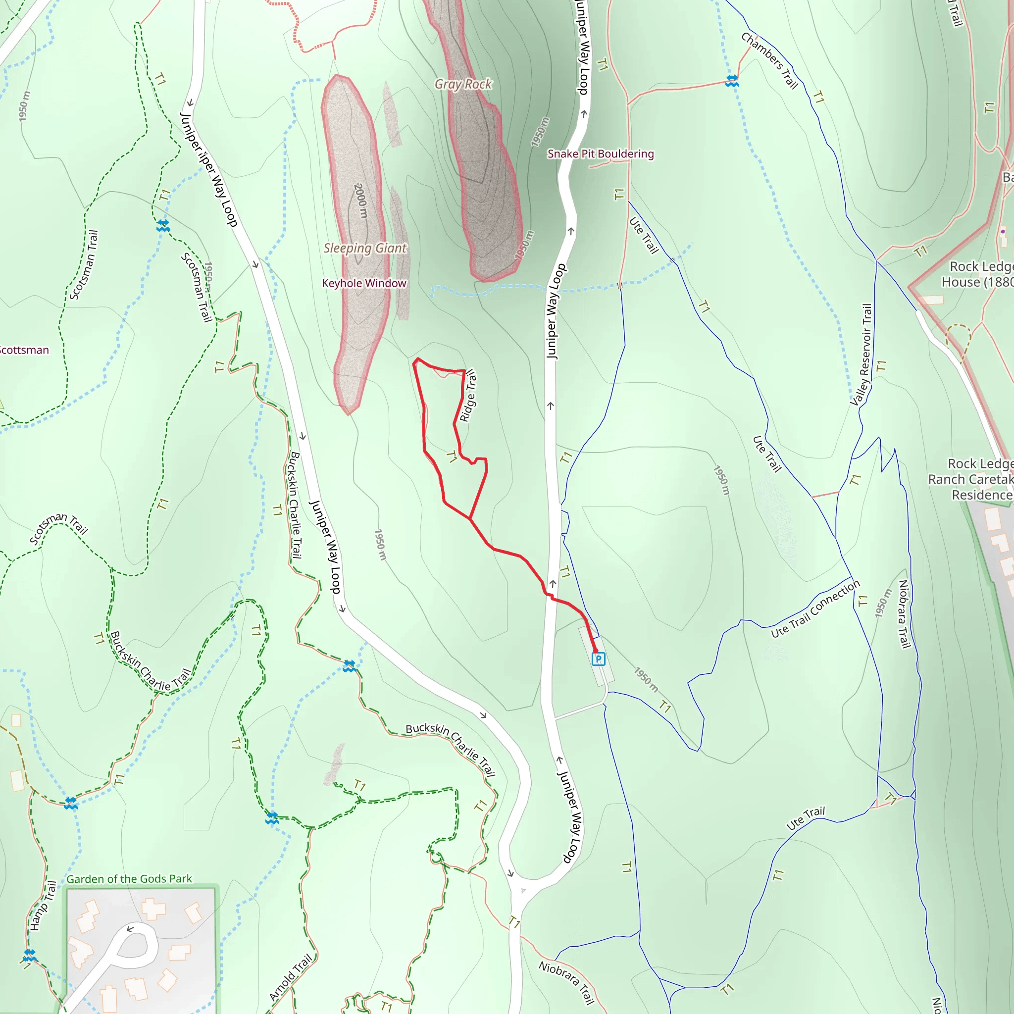 Ridge Trail mobile static map