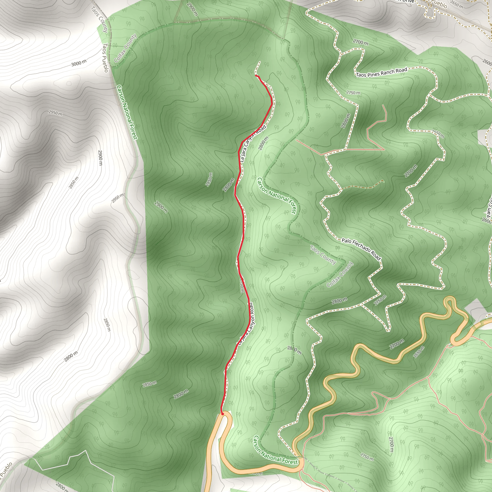 Rio Fernando De Taos mobile static map