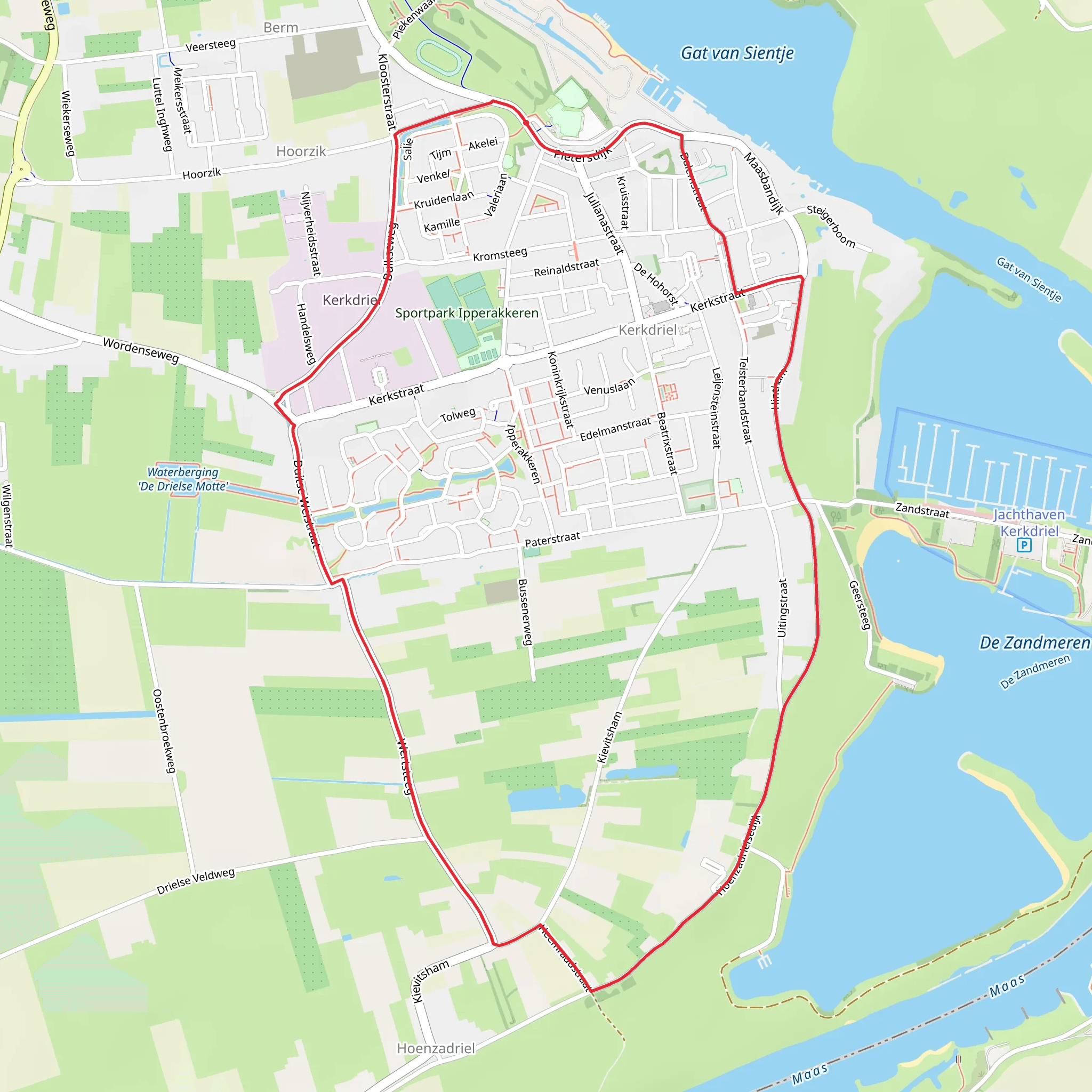 Kerkdriel Loop mobile static map