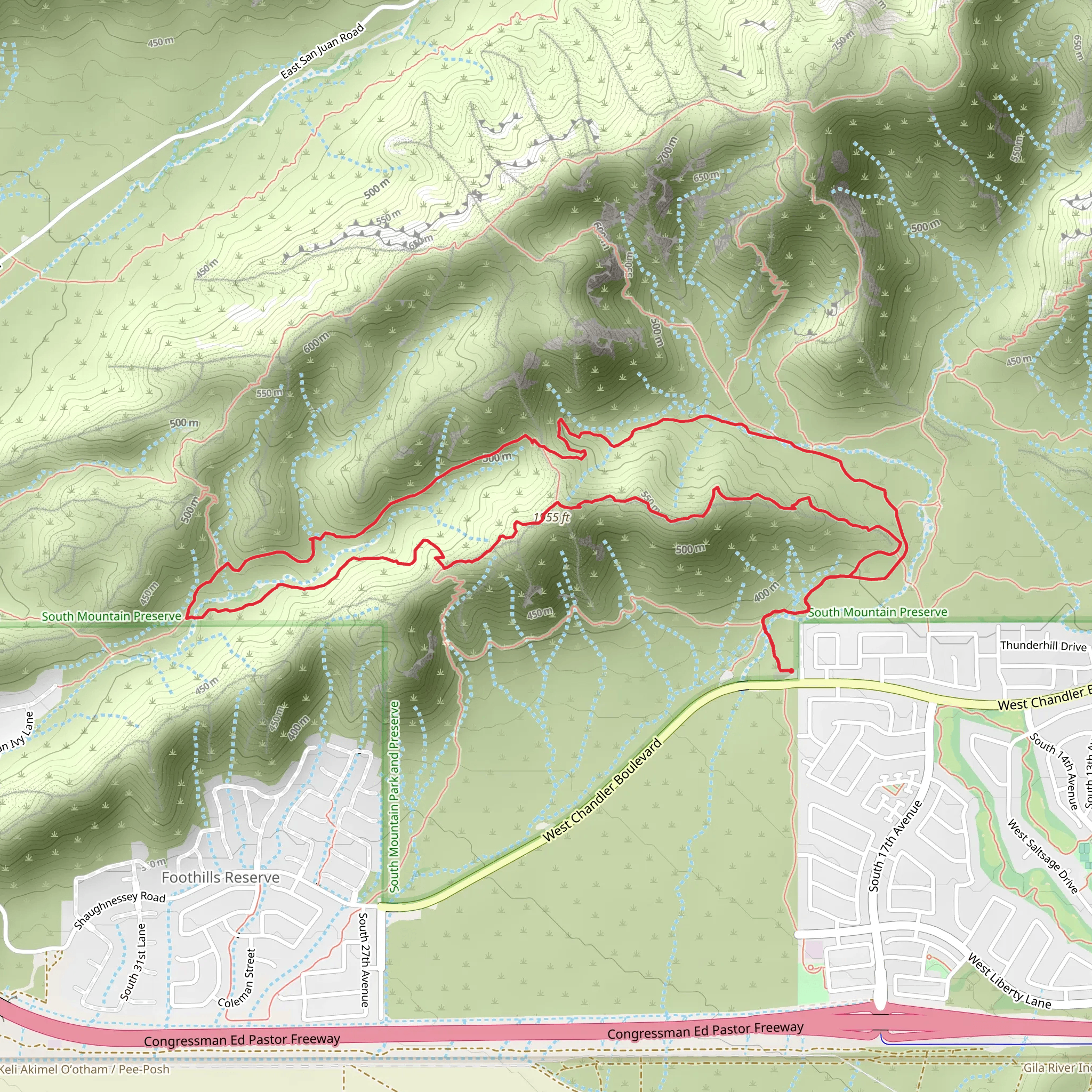 Pyramid - Bursera - Gila - Lost Ranch Mine Loop Trail mobile static map